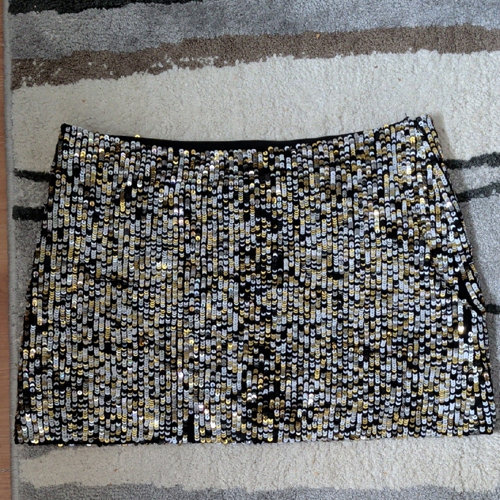Sequin Embellished Mini Skirt